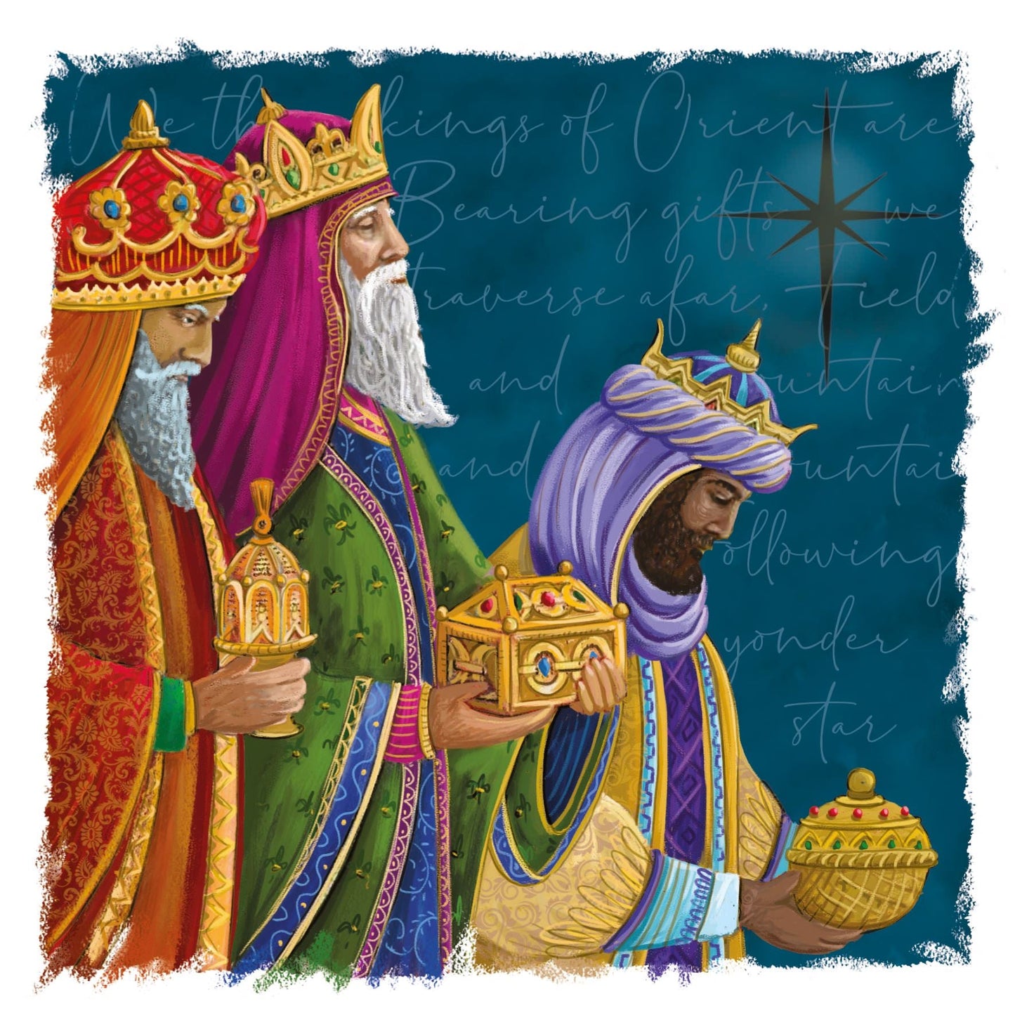 Gold Frankincense and Myrrh Foil Christmas Cards (Pack of 10) - DEBRA Online