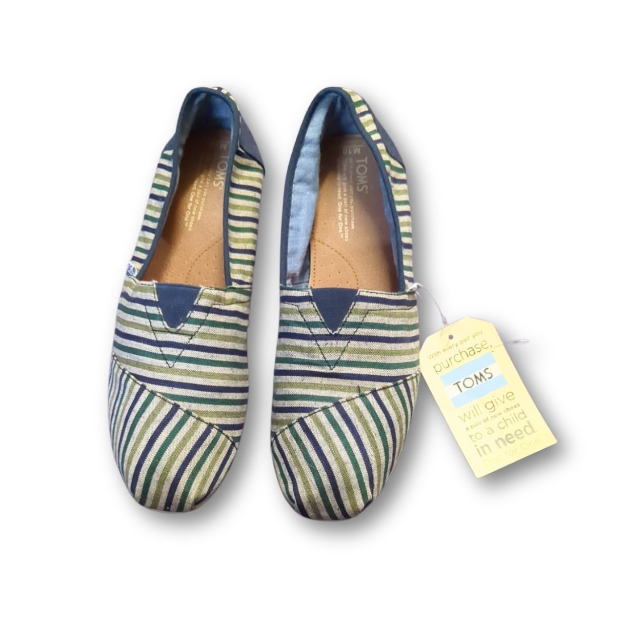 TOMS Stripe Canvas Slip On Shoes 1007 DEBRA Online