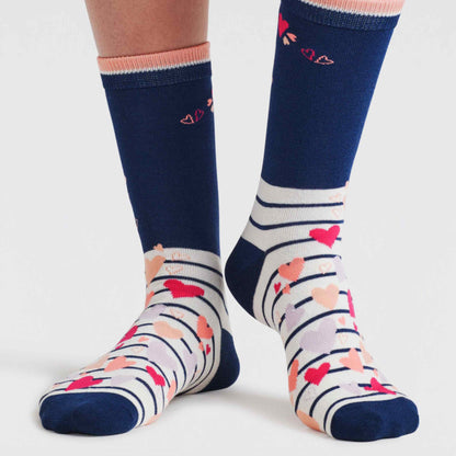 Thought Eva Love Hearts Bamboo 2 Pair Socks Gift Bag-DEBRA Online