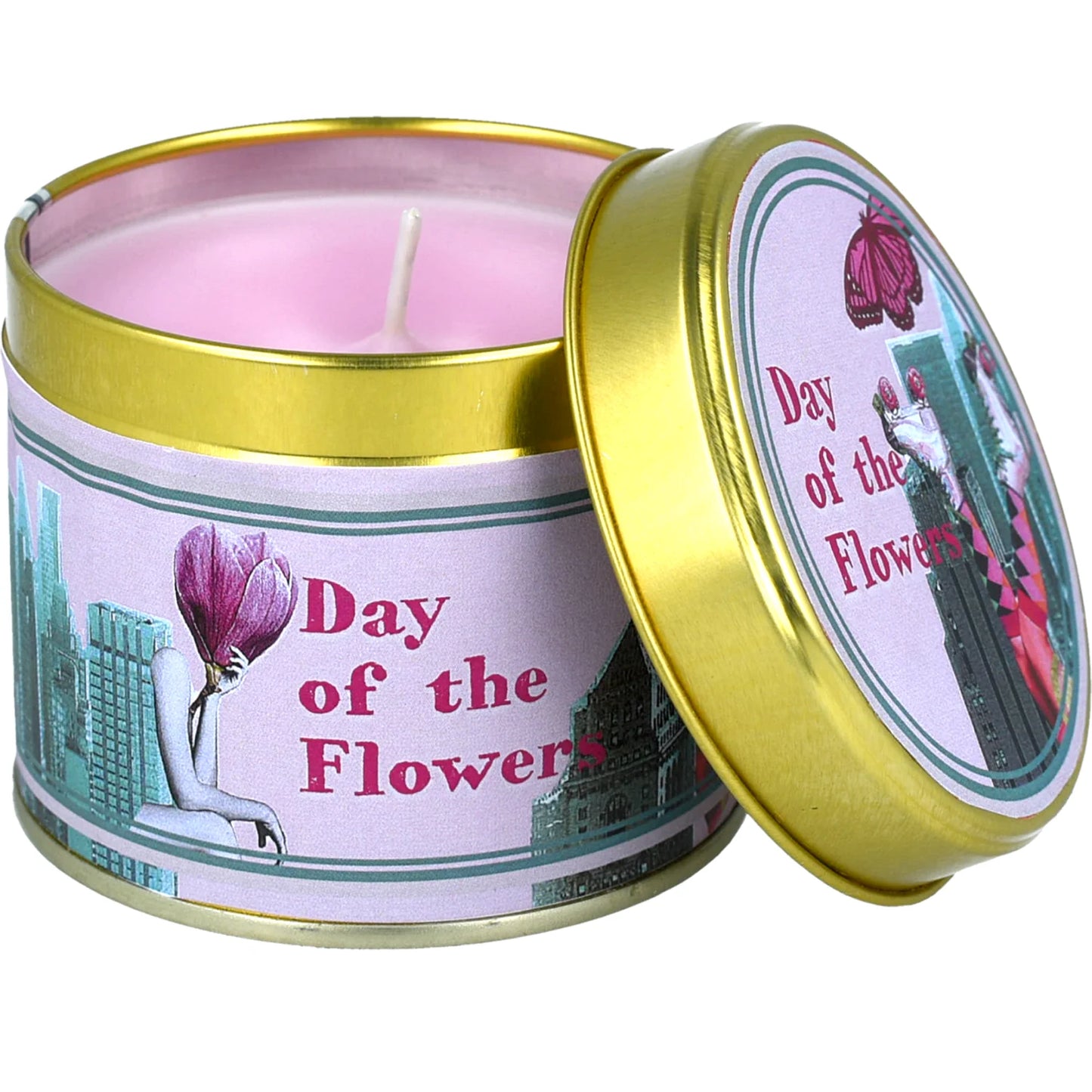 Day of the Flowers Scented Candle in a Tin