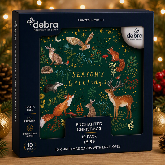 Enchanted Christmas DEBRA Premium Charity Christmas Cards (Pack of 10)