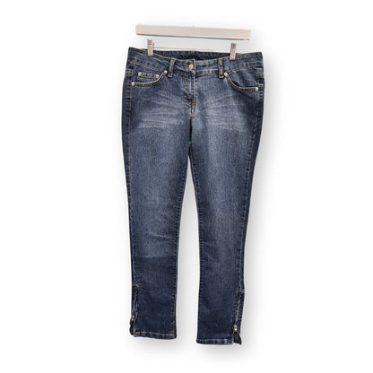 BAY Slim Fit Jeans Blue Denim Zip Ankles - #1008 - DEBRA Online