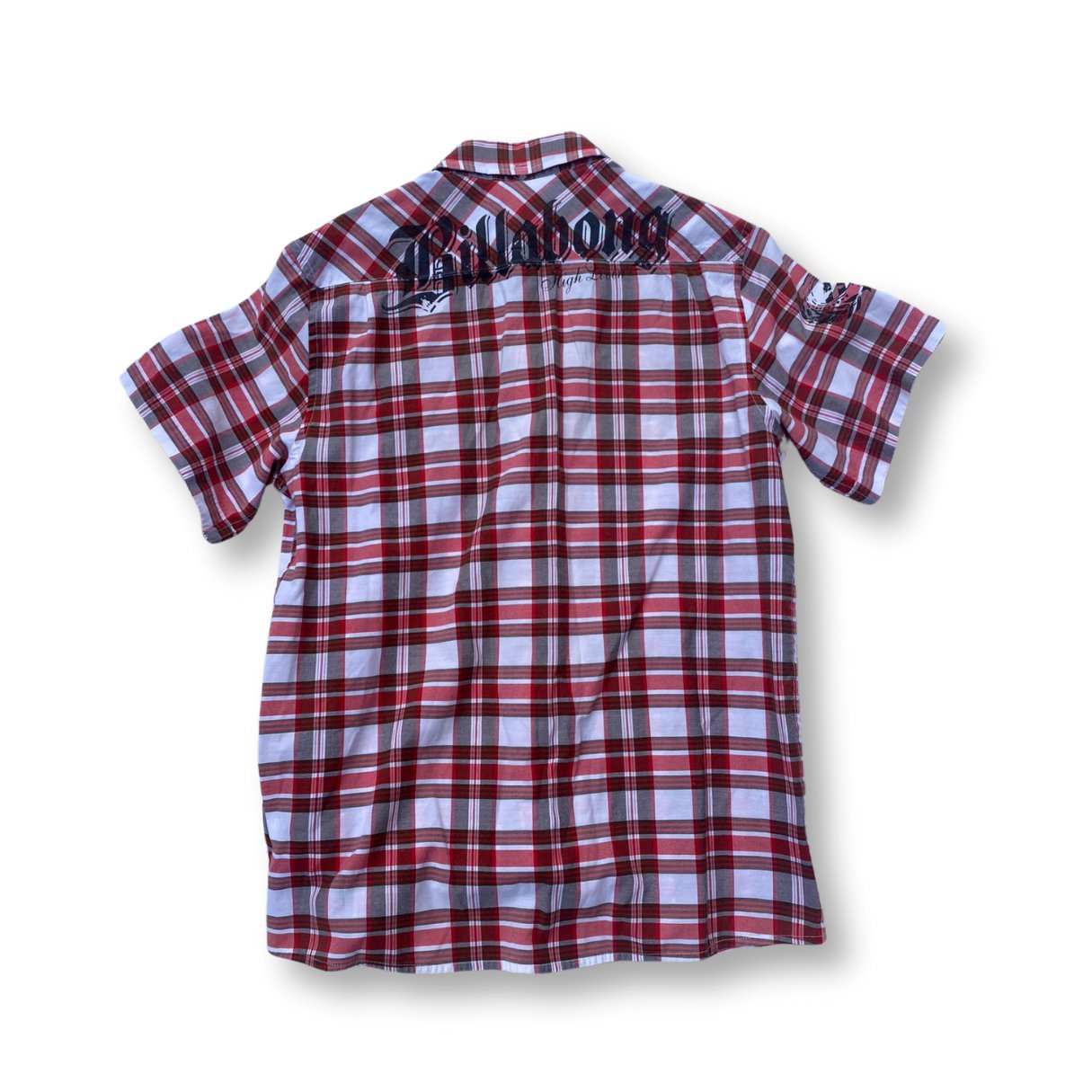 Billabong Red White Plaid Shirt Short Sleeve - #9001 - DEBRA Online