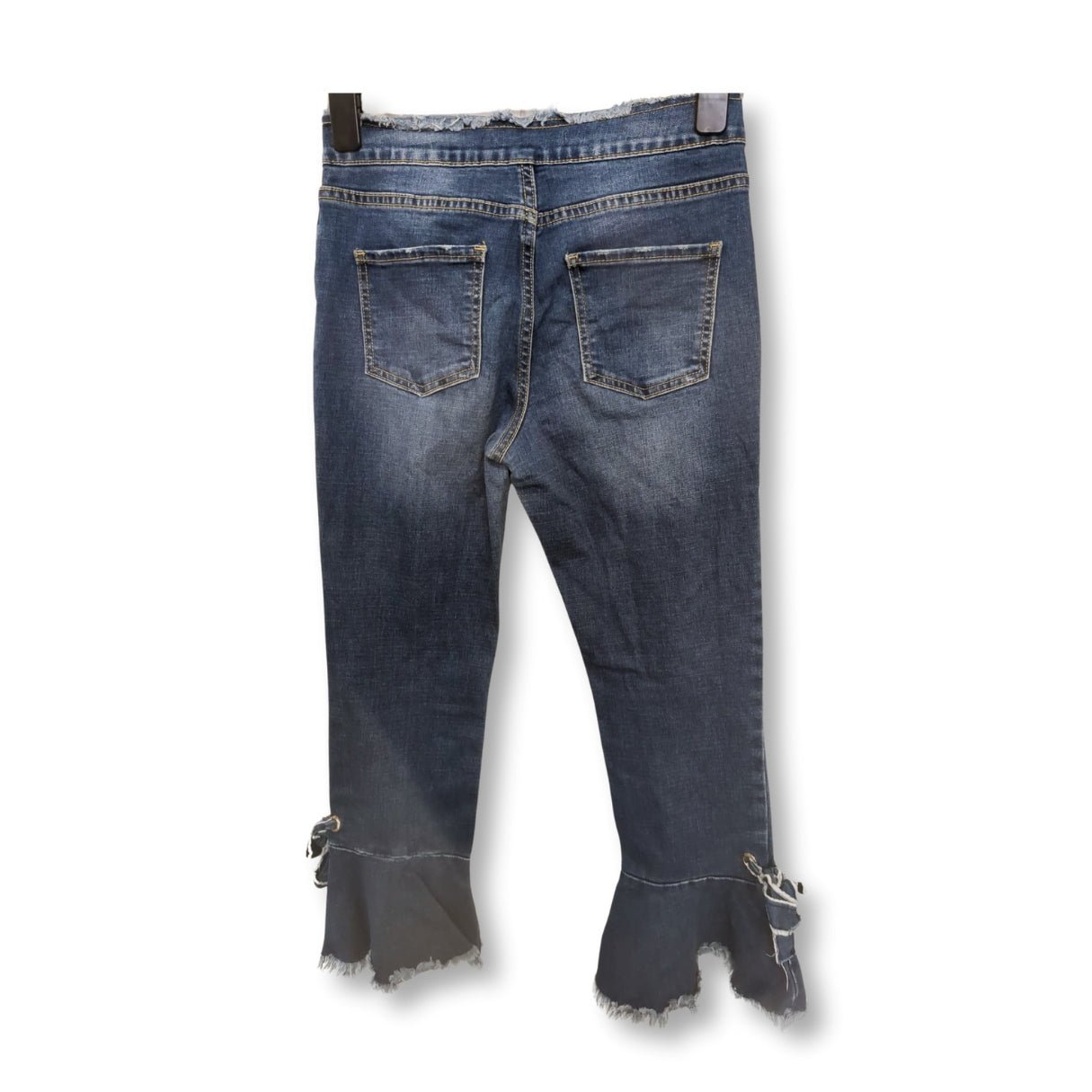 Current Air Denim Cropped Flared Frayed Hem Jeans - #1007 - DEBRA Online