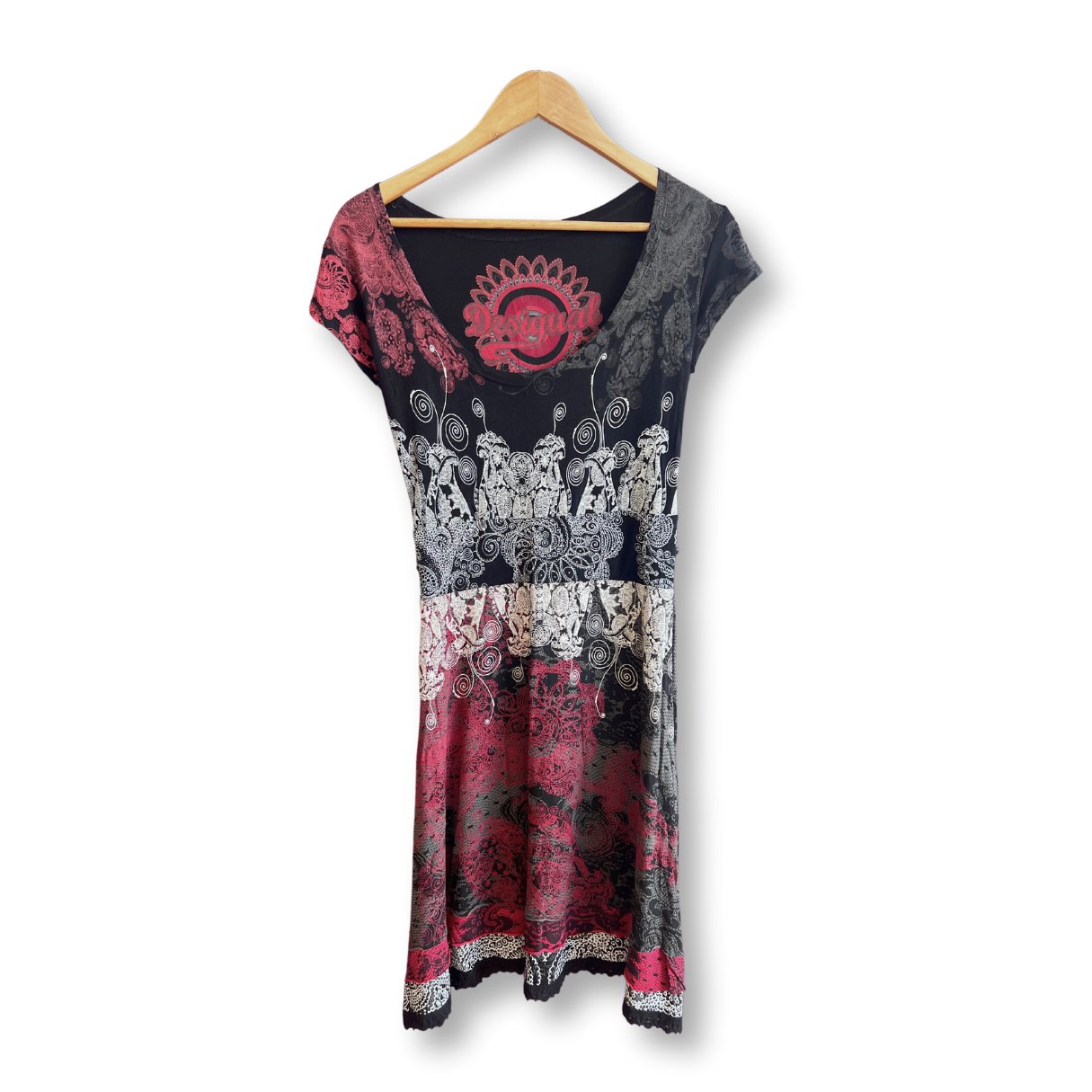 Desigual Black Patterned Dress - #1101 - DEBRA Online