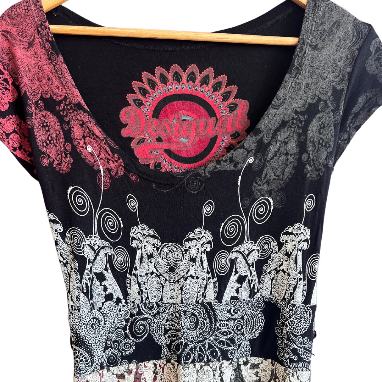 Desigual Black Patterned Dress - #1101 - DEBRA Online