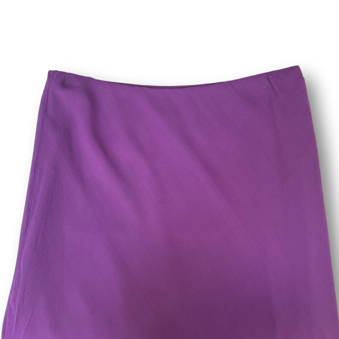 EDINA Purple Silk Midi Skirt - #1008 - DEBRA Online