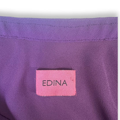 EDINA Purple Silk Midi Skirt - #1008 - DEBRA Online