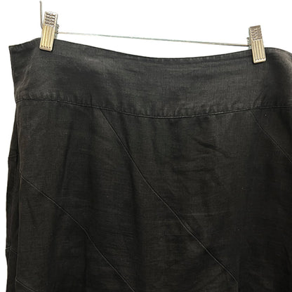 Hobbs London washed black long skirt in 100% linen - #1008 - DEBRA Online