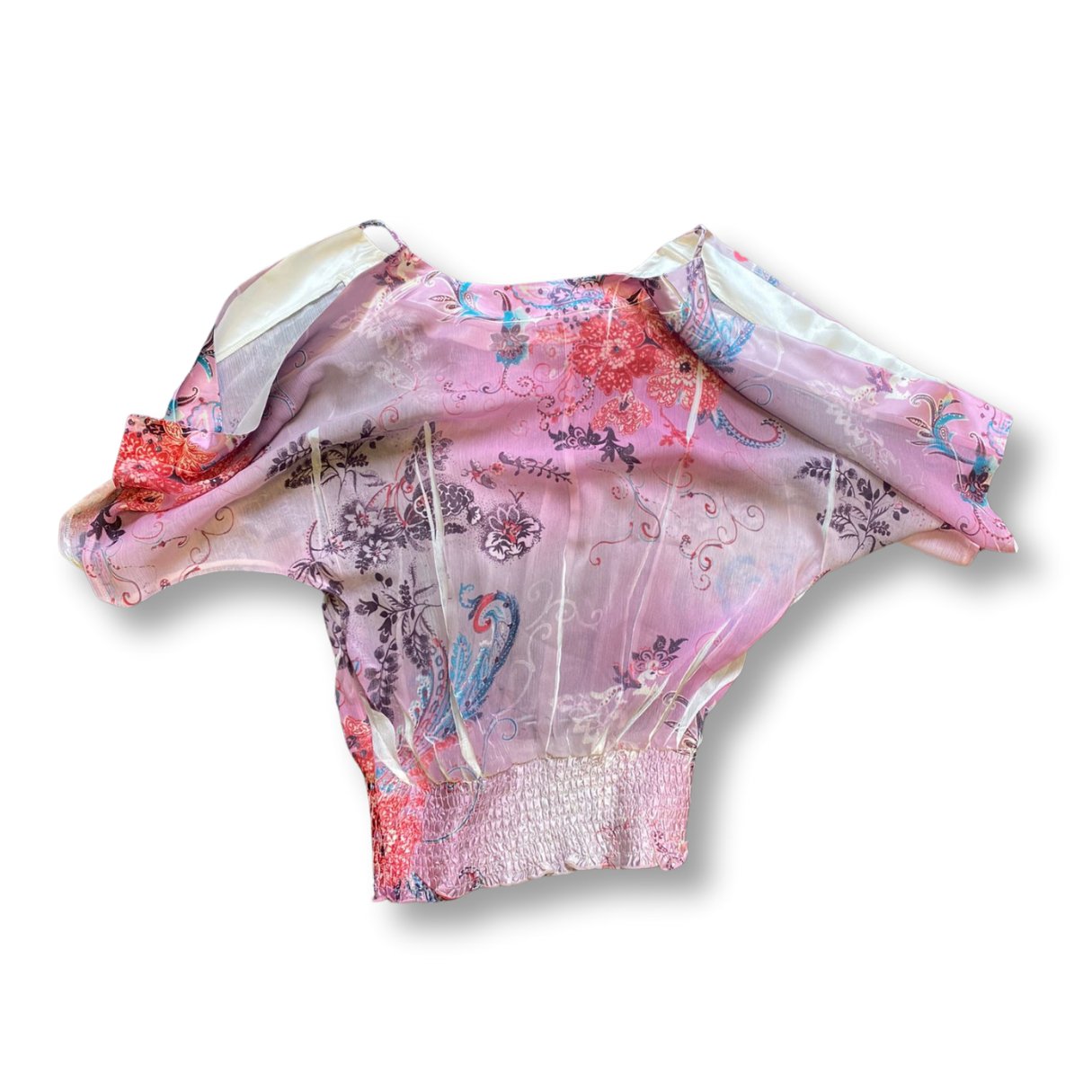 Jane Norman Sheer Floral Butterfly Batwing Top - #9001 - DEBRA Online