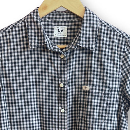 Lee Black and White Gingham Check Shirt - #1101 - DEBRA Online