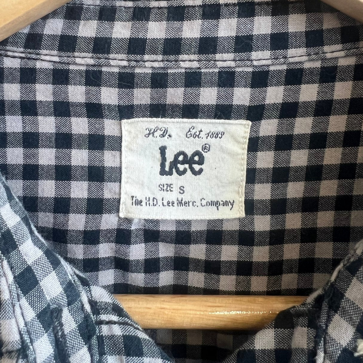 Lee Black and White Gingham Check Shirt - #1101 - DEBRA Online