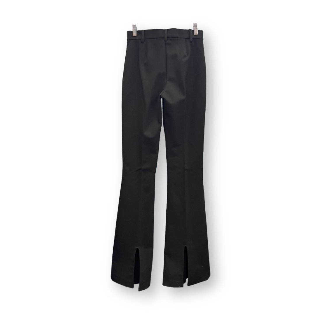 Massimo Dutti Black Flare Leg Trousers - #1008 - DEBRA Online