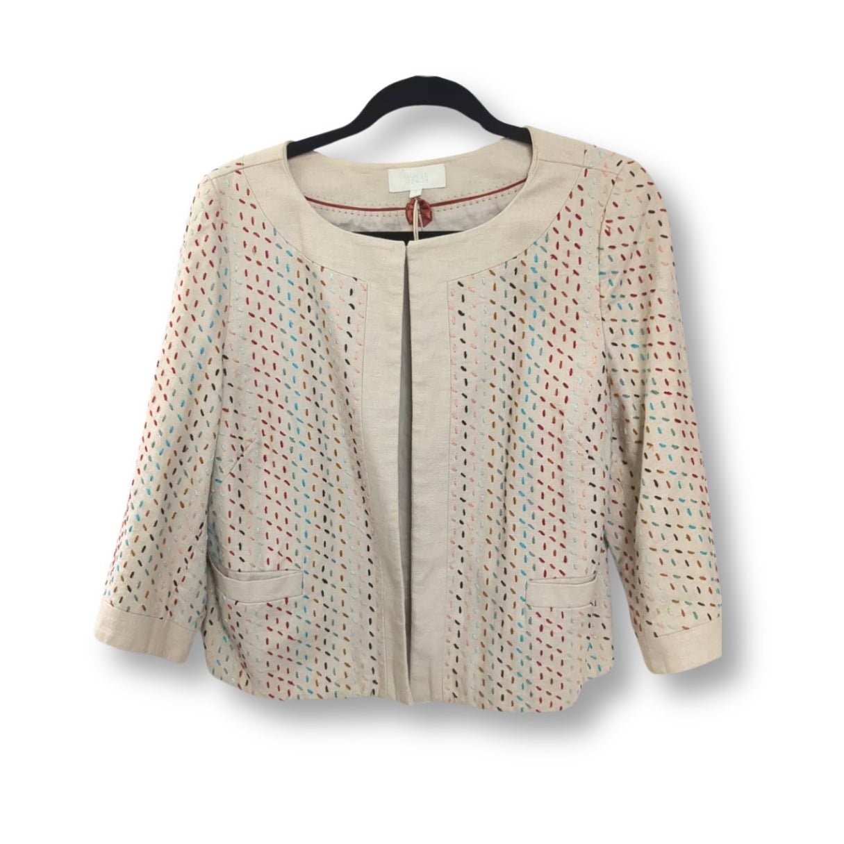 M&S Beige Embroidered Jacket - #1007 - DEBRA Online