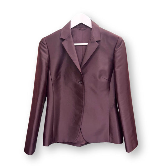 Next Burgundy Satin Blazer - #1008 - DEBRA Online