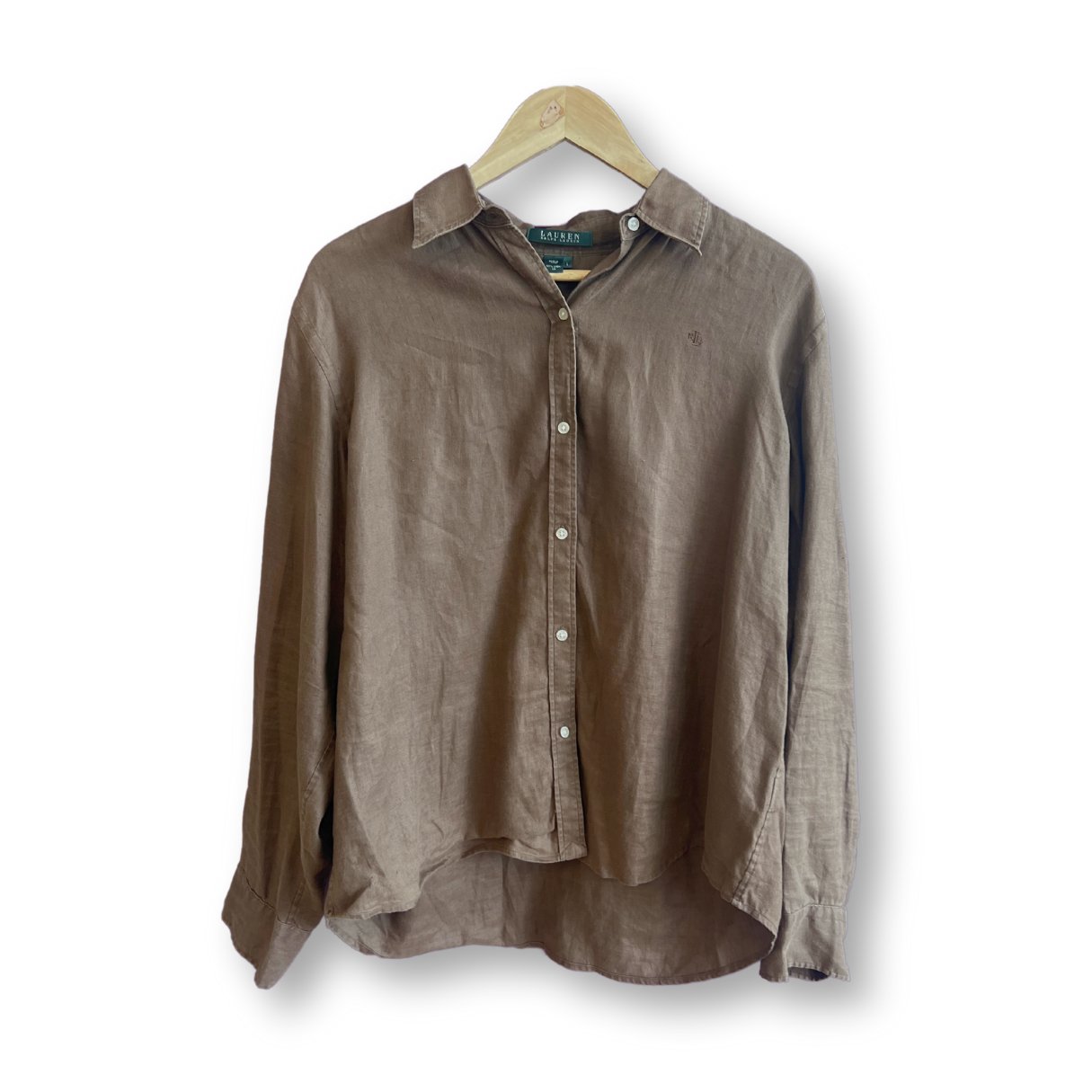 Ralph Lauren Brown Linen Shirt - #1101 - DEBRA Online