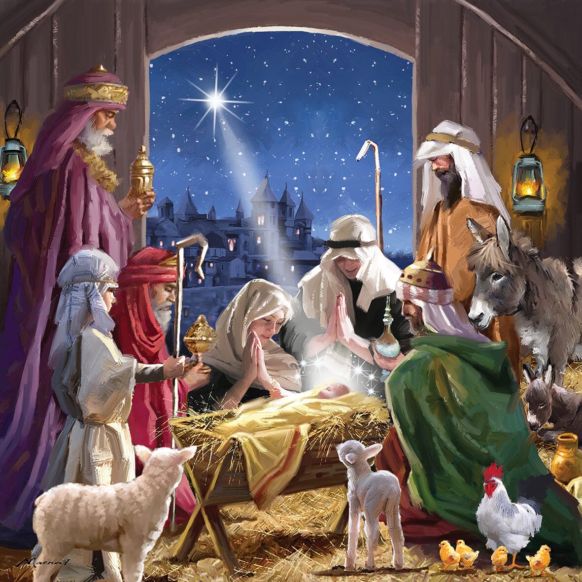 Stable Nativity DEBRA Charity Christmas Cards (Pack of 10) - DEBRA Online