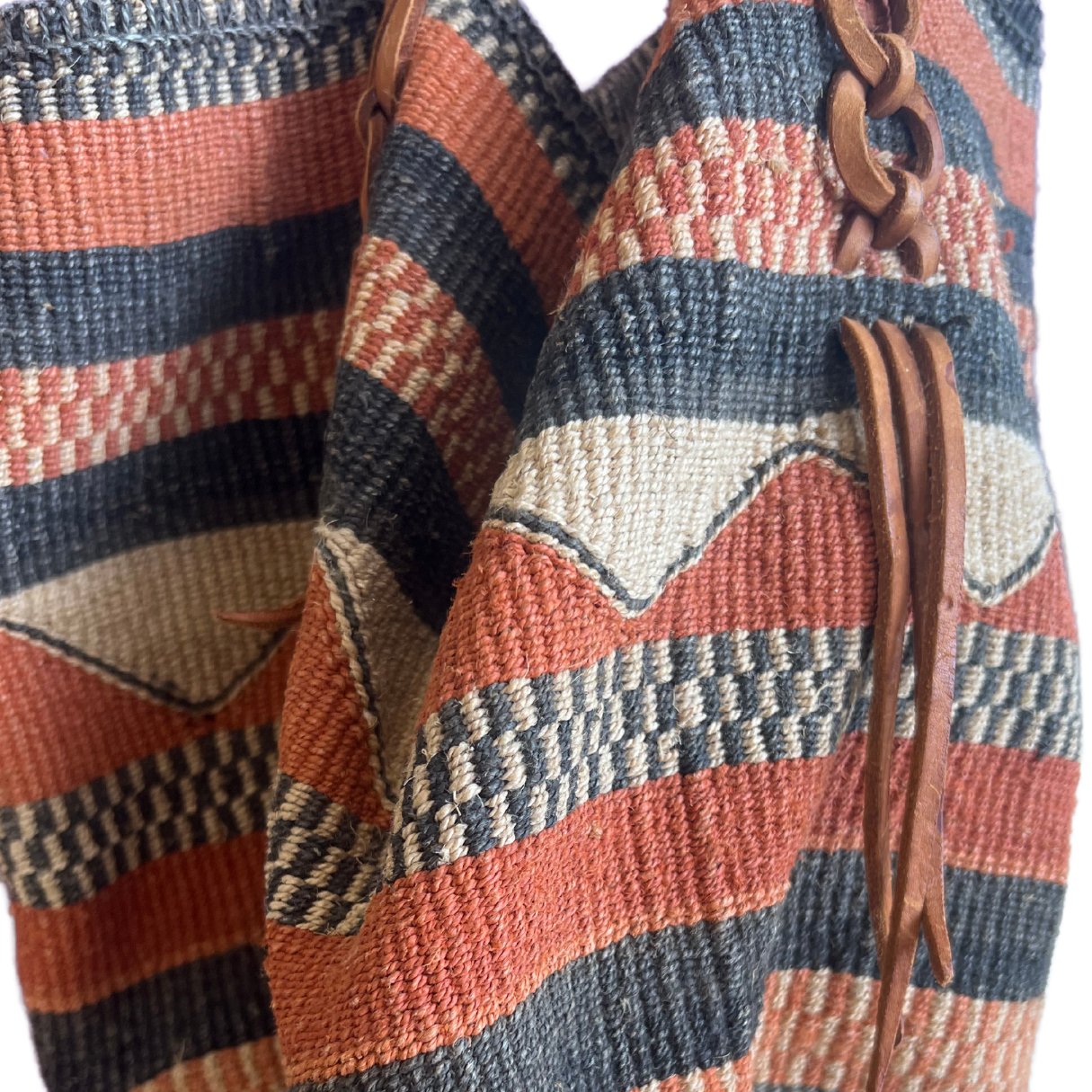 Striped Woven Boho Tote Bag - #1101 - DEBRA Online