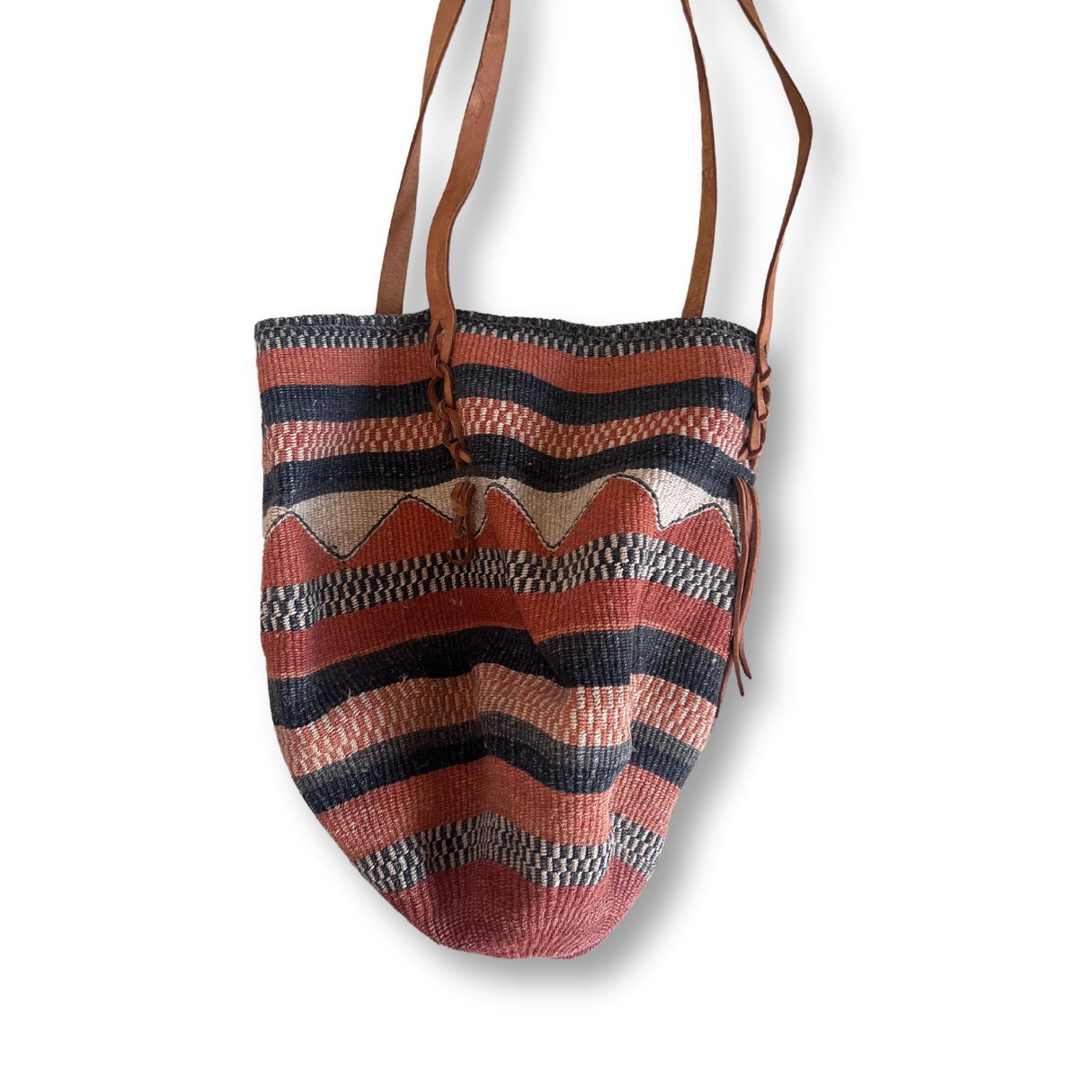 Striped Woven Boho Tote Bag - #1101 - DEBRA Online