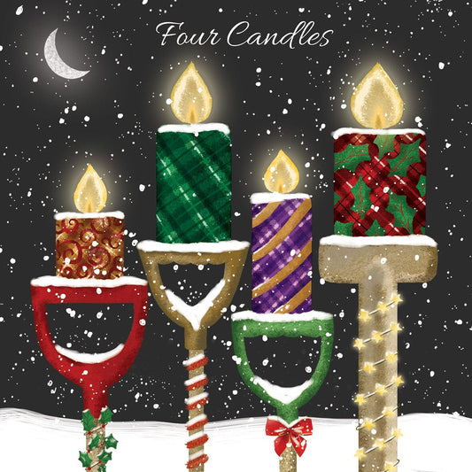 Tartan Four Candles DEBRA Charity Christmas Cards (Pack of 10) - DEBRA Online