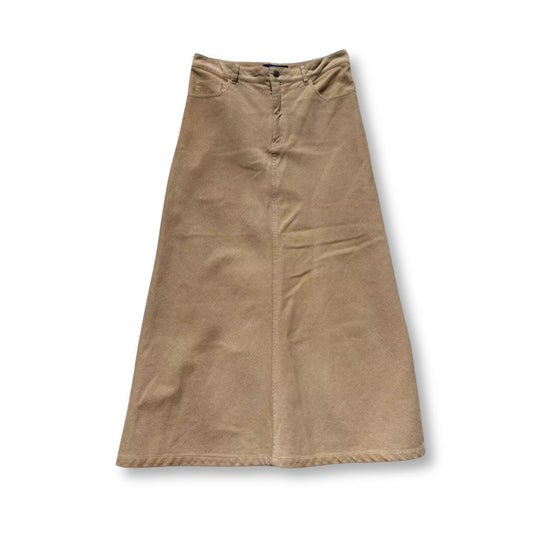 Vintage Dreams Beige Midi Denim Skirt - #9001 - DEBRA Online