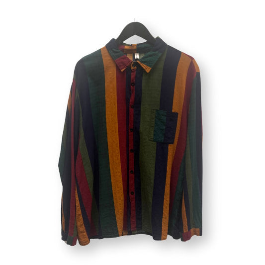 Vintage Striped Long Sleeve Shirt Multicolour - #1008 - DEBRA Online