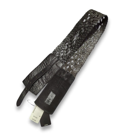 Warehouse Black Leather Belt - #1007 - DEBRA Online